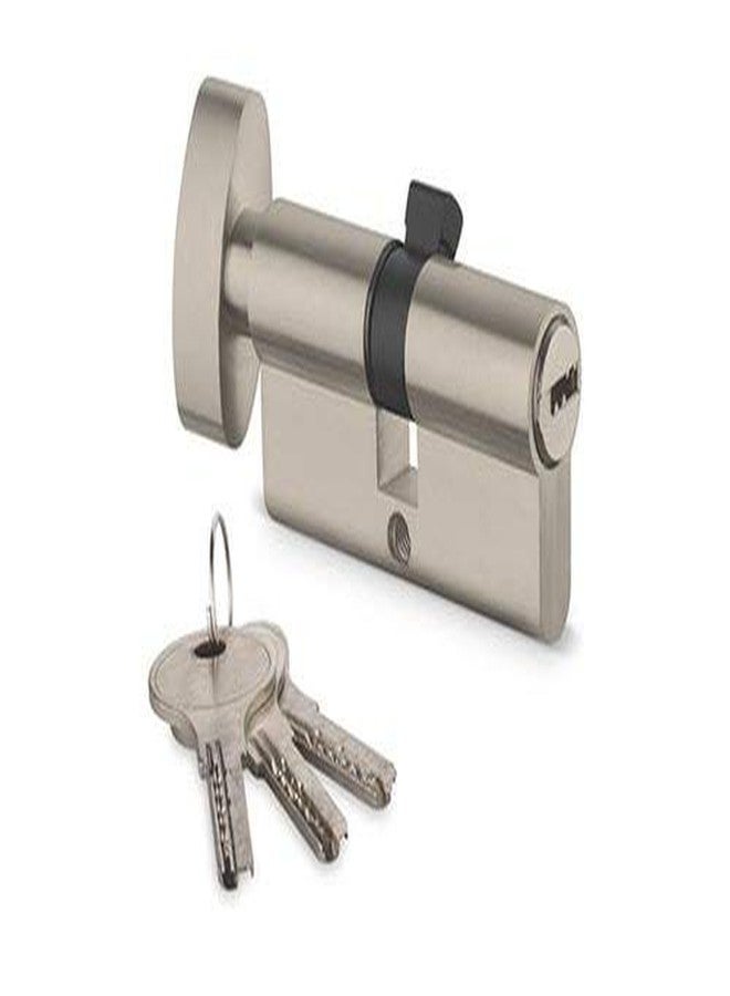 HARMONUS HI-5151 Zinc Alloy Mortise Door Lock Handle/Rose Mortice Handle with Lock Body and 70mm Computerizes Cylinder with 3 Keys (Matt-Qubic). - Image 3